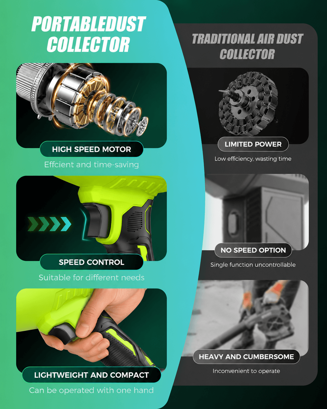 MiaEpic Cordless Leaf Blower - Garden Green