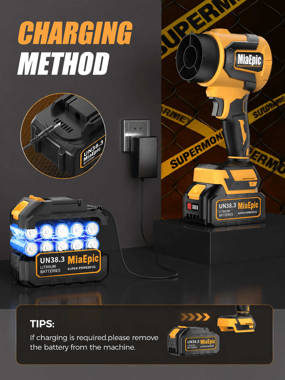 MiaEpic Brushless Cordless Leaf Blower - Pro Series